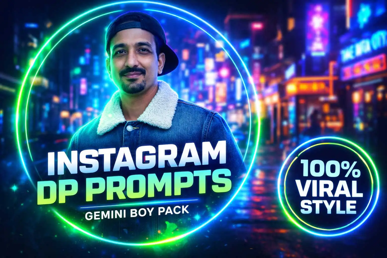 Gemini Boy Instagram DP Prompt Pack